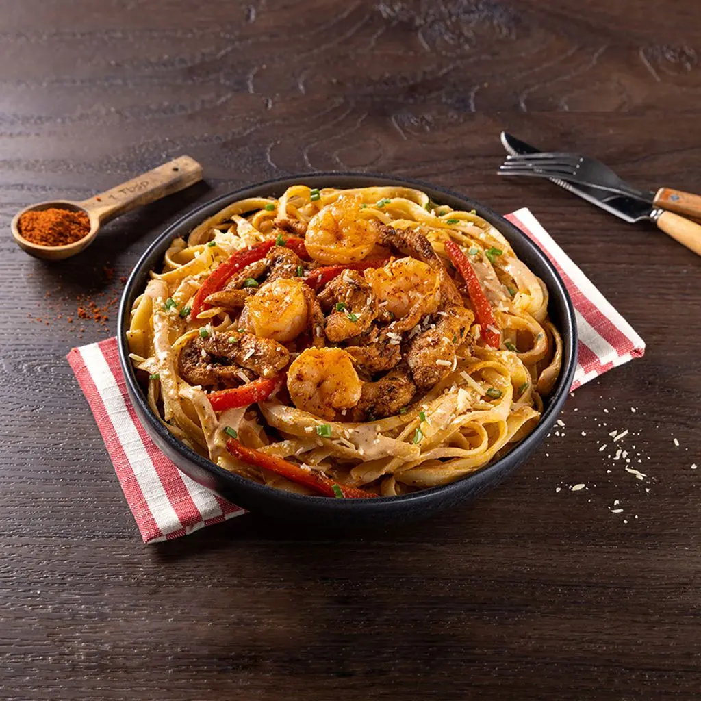 Cajun Shrimp & Chicken Pasta